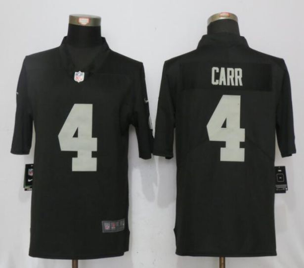 2017 NFL NEW Nike Oakland Raiders #4 Carr Black 2017 Vapor Untouchable Limited Player->new york jets->NFL Jersey